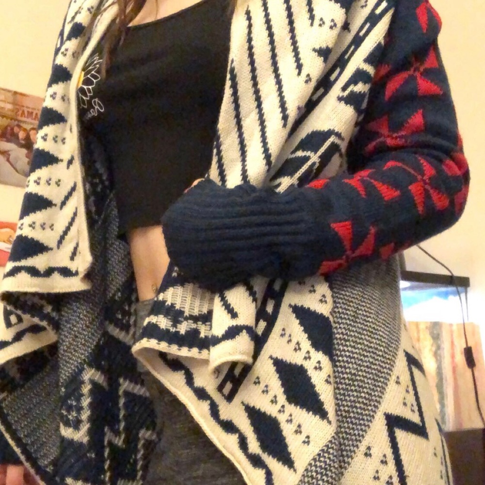 Unique printed cardigan